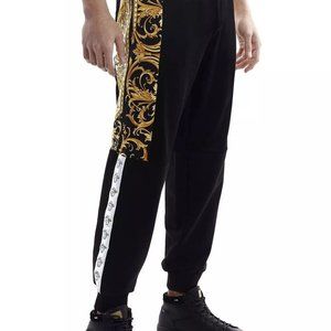 Versace Barocco Logo Sweatpants, Size Medium